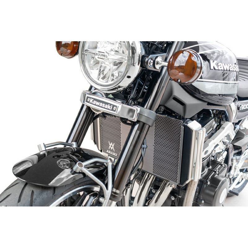 カワサキ Z900RS/CAFE ヘックス・ラジエターコアプロテクター シルバー