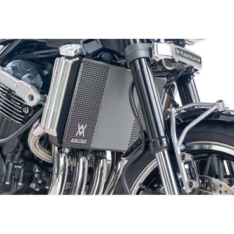 カワサキ Z900RS/CAFE ヘックス・ラジエターコアプロテクター シルバー