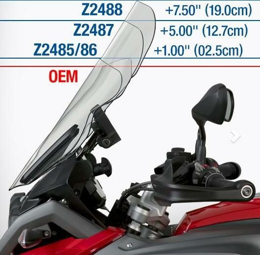 セール】BMW R1200/1250GS/GSA ツーリング スクリーン クリア ZTechnik