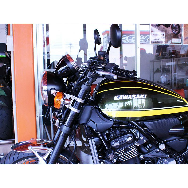 カワサキ Z900RS ヘッドライトアップステーキット(シルバー) DOREMI