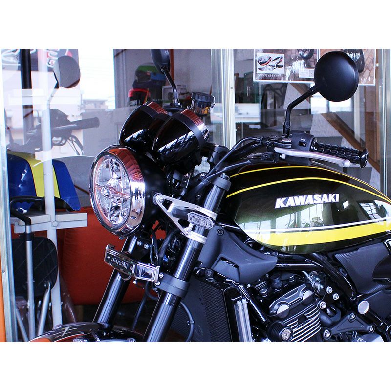 カワサキ Z900RS ヘッドライトアップステーキット(シルバー) DOREMI