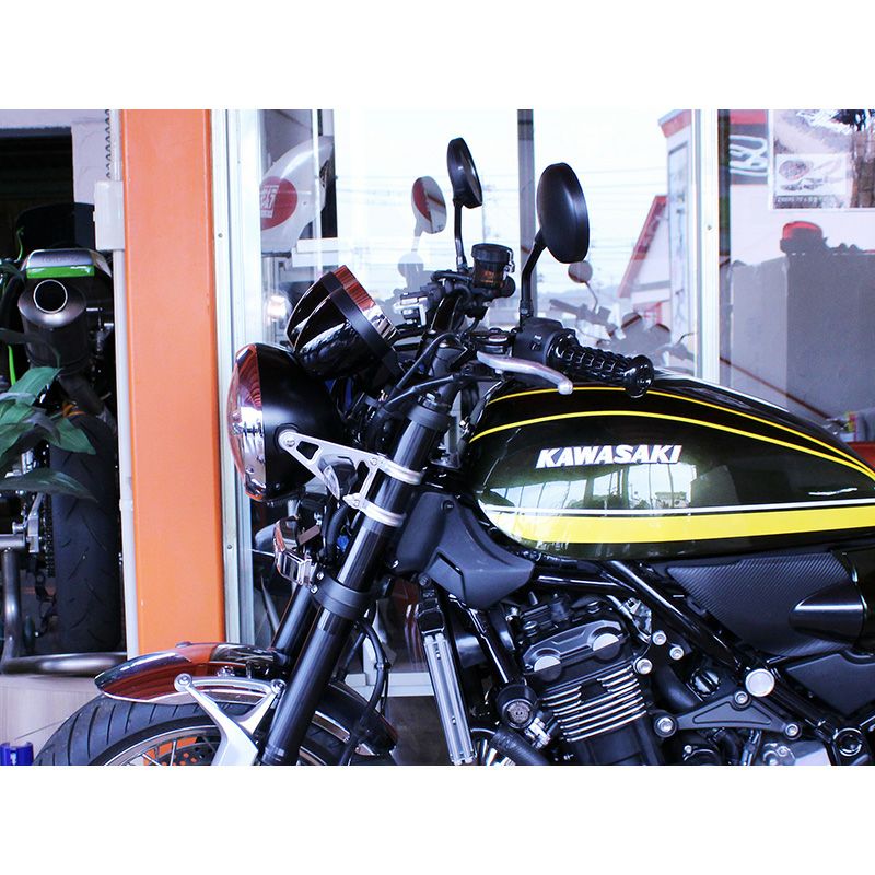 カワサキ Z900RS ヘッドライトアップステーキット(シルバー) DOREMI