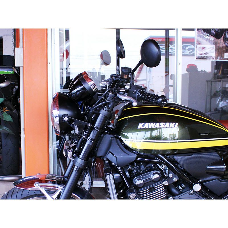 カワサキ Z900RS ヘッドライトアップステーキット(ブラック) DOREMI