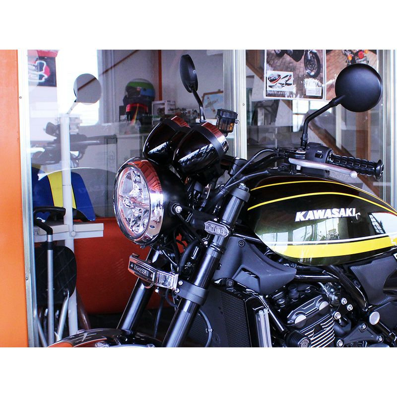 カワサキ Z900RS ヘッドライトアップステーキット(ブラック) DOREMI