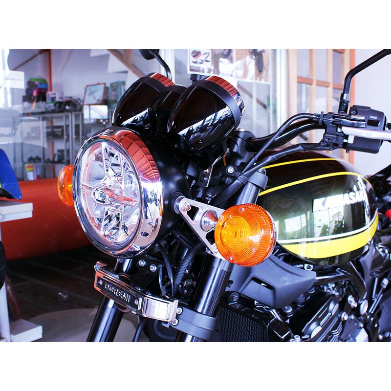 カワサキ Z900RS ヘッドライトアップステー対応 フォークエンブレム