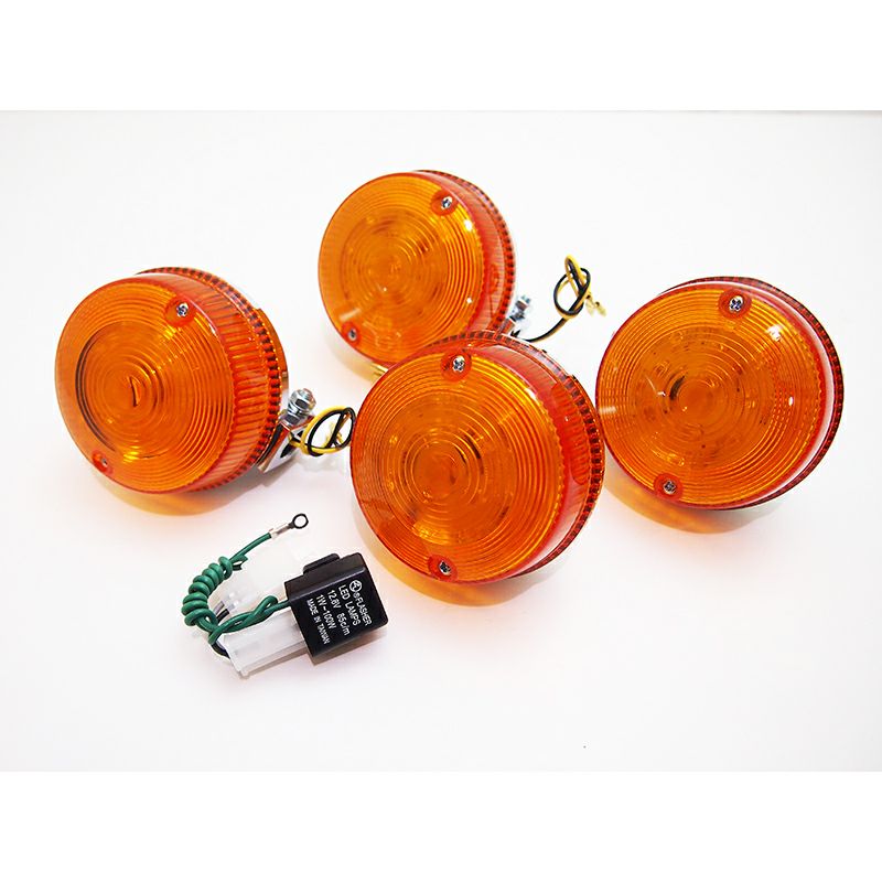 Kawasaki Z1 LEDウィンカー　4個セット Z1Z2 Z1000Mk2 Z1-R Z750F 2ピン LEDウインカーリレー 4個セット