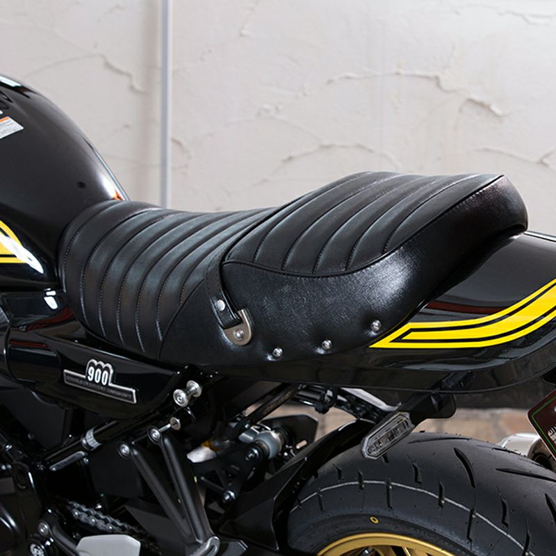 ローダウン　茗荷シート　Z900RS Z900RS タックロールシート 茗荷シート 艶ありブラック ミョウガシート