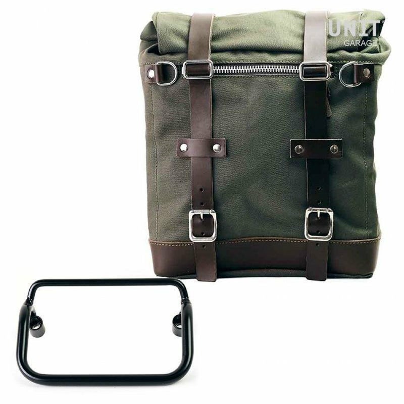 BMW R18 サイドバッグ キャンバス グリーン/ブラウン 22-30L ユニットガレージ_1