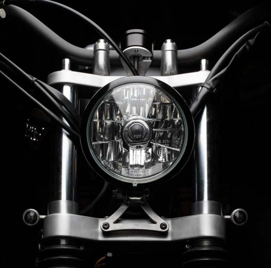 トライアンフ Bates 丸形ヘッドライト用サポートブラケット シルバー