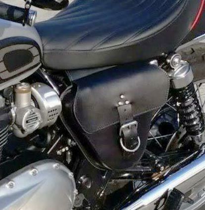 トライアンフ ボンネビルT100/T120 サイドカバーバック 本革 BAD&G