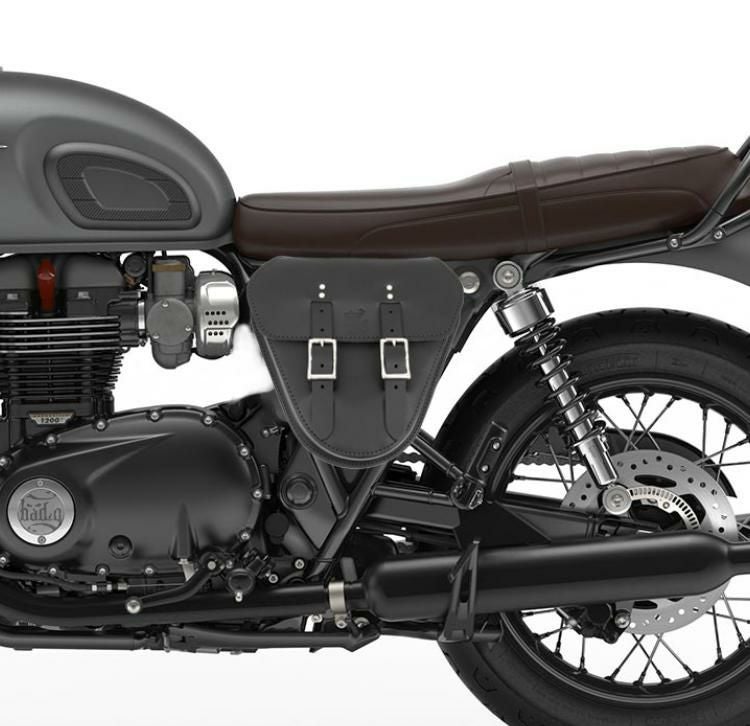 トライアンフ ボンネビルT100/T120 サイドカバーバック 本革 BAD&G