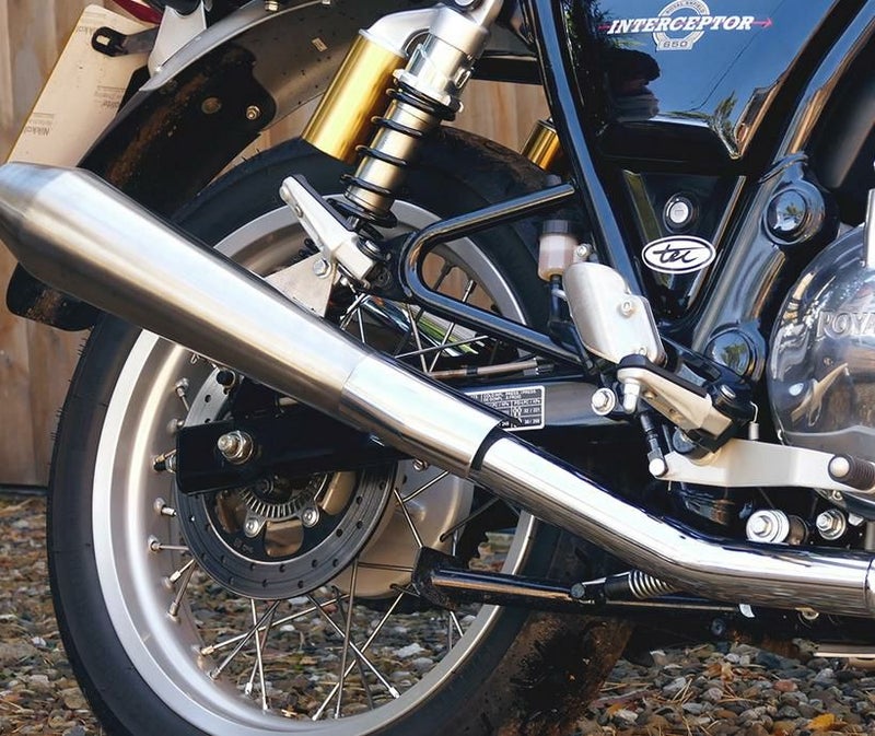 インターセプター/コンチネンタルGT 650 ステンレス マフラー ジョイントカバー ロイヤルエンフィールド TEC_1