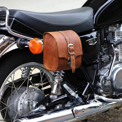 デグナー 小型レザーサドルバッグ ブラウン | バイクカスタムパーツ 