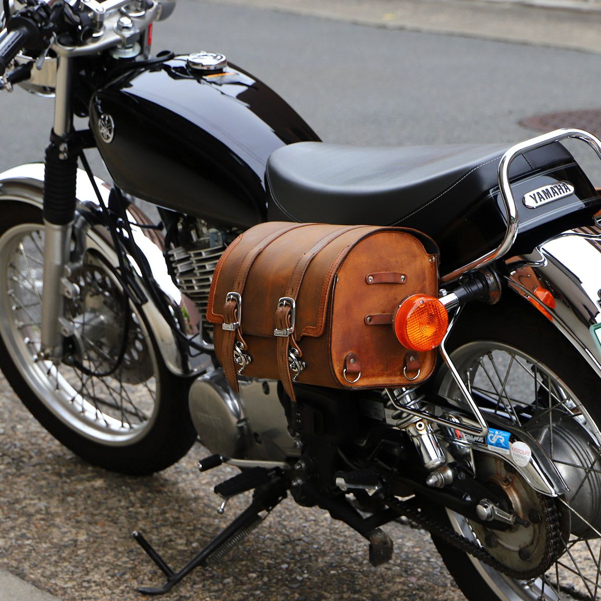 デグナー ドラム型レザーサドルバッグ ブラウン | バイクカスタム