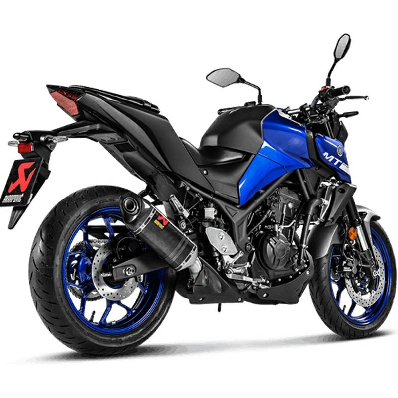 AKRAPOVIC スリップオンマフラー MT25 YZF-R25 ヤマハ 2022 YZF-R25、MT-25 カーボンスリップオンマフラー(JMCA