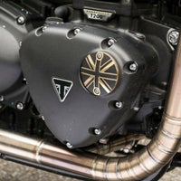 Motone ポイントカバー トライアンフ 水冷ツイン ユニオンジャック ソリッドブラス/ゴールド_1