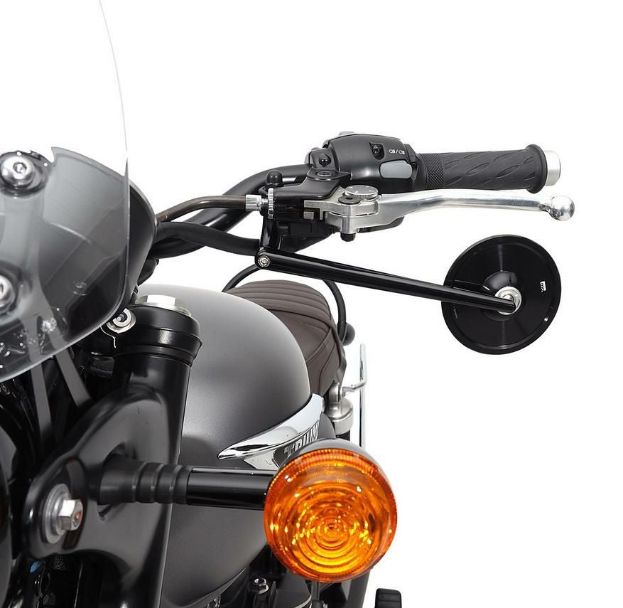 トライアンフ　純正ミラー　ボンネビルT120ブラック 新車外し新品未使用左右 トライアンフ ボンネビルT100/T120 アンダーバーミラーキット