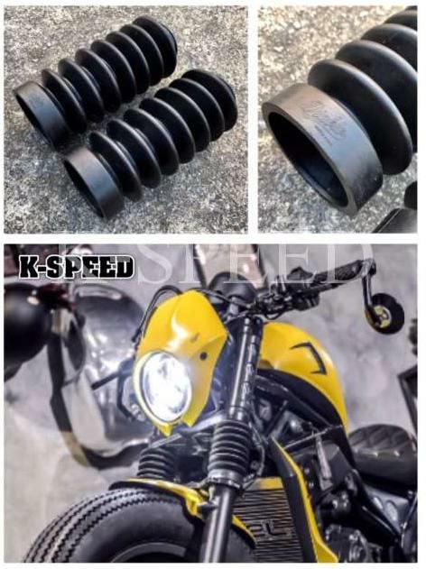 バイク レブル250 レブル500 フロントフォークカバー 左右 黒 ホンダ