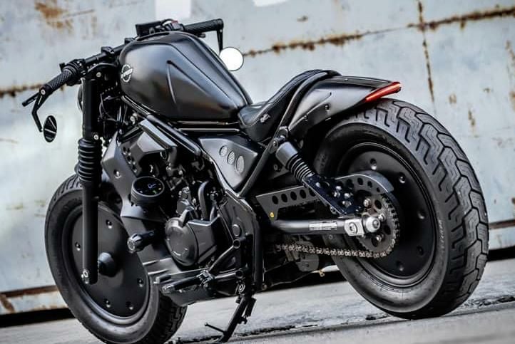 レブル250/300 クラッシュバー スライダーブラックアーマー K-SPEED