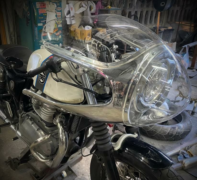 非売品 特典カウル 金田のバイク カスタムパーツ クリアコーティング インターセプター/コンチネンタル GT 650 Rickman/Avonスタイル カウル