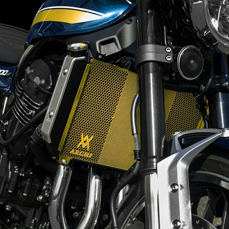 カワサキ Z900RS/CAFE ヘックス・ラジエターコアプロテクター ゴールド