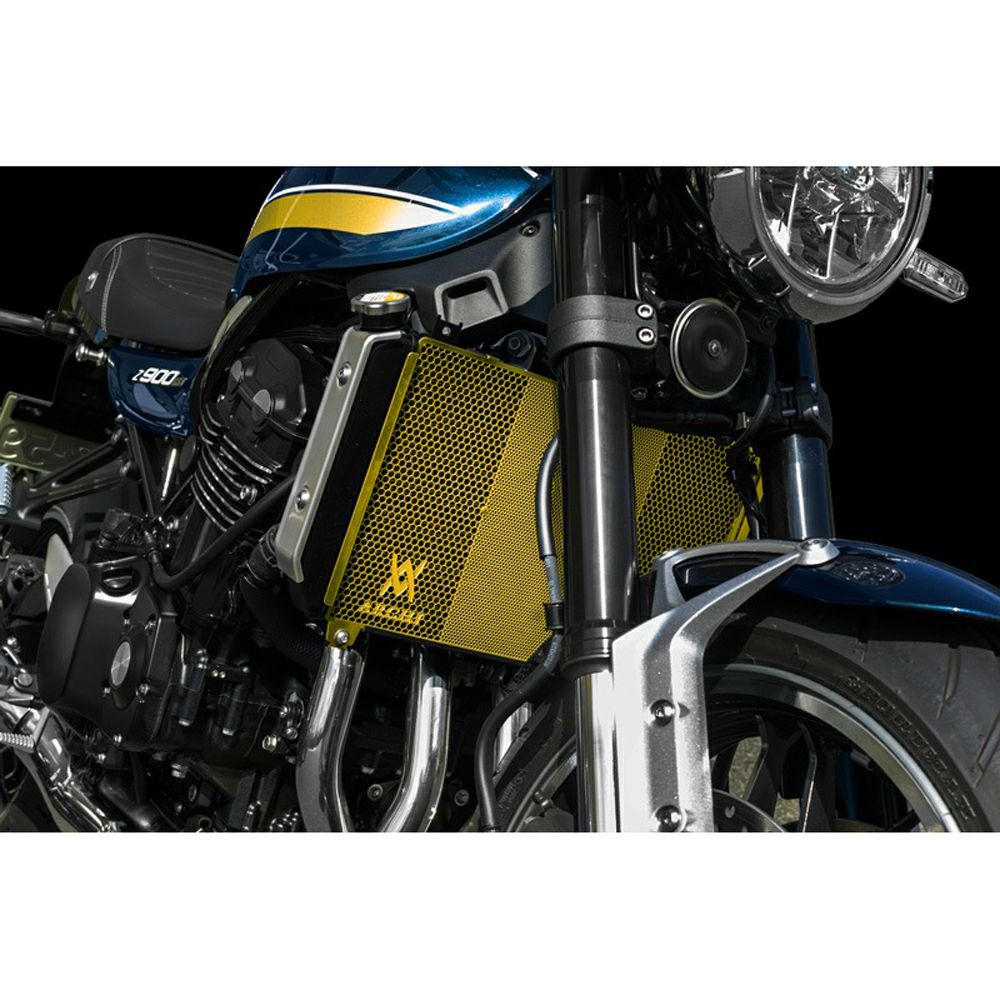 カワサキ Z900RS/CAFE ヘックス・ラジエターコアプロテクター ゴールド