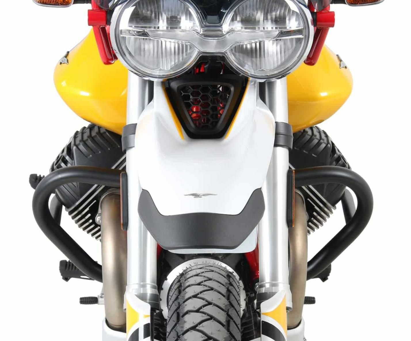 モトグッチV85TT 19-エンジンガード ブラック ヘプコ＆べッカー