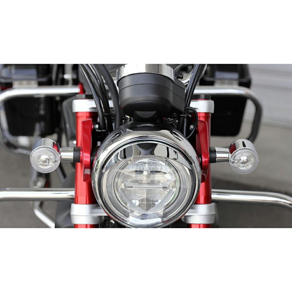 モンキー　ライトバイザー　メーターバイザー　カスタムペイント　美品！ ホンダ DAX125、モンキー125 ヘッドライトバイザー (クローム) KIJIMA