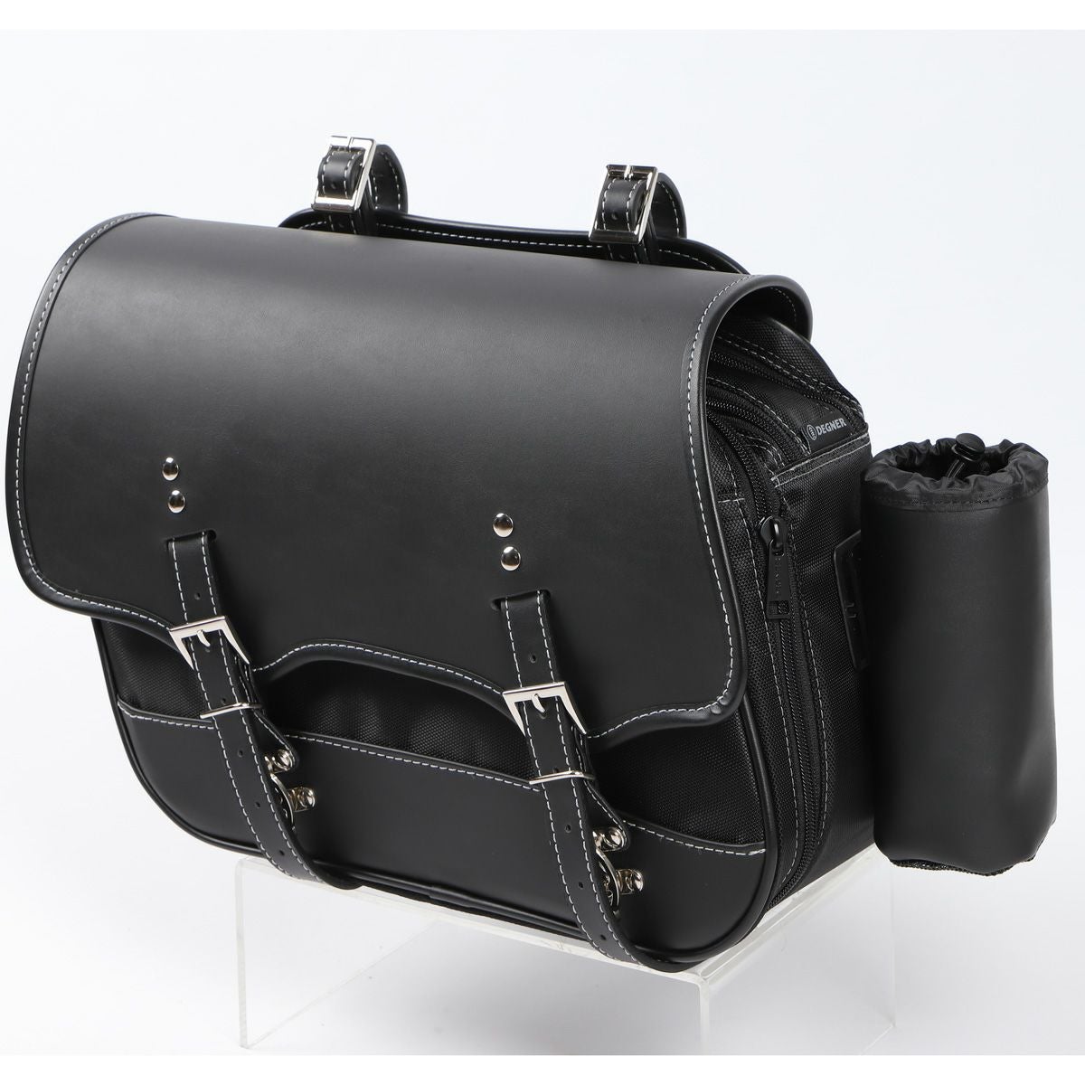 DEGNER 容量可変式 13～17L ナイロンサドルバッグ NB-194(ブラック