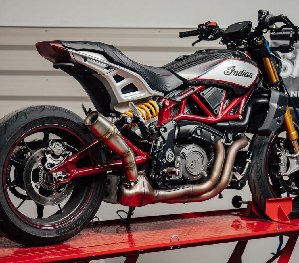 インディアン FTR1200 スリップオンマフラー ビレットエンドキャップ