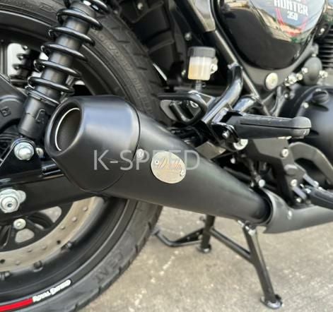 ハンター350 テーパーコーン スリップオンマフラー ブラック Diablo K