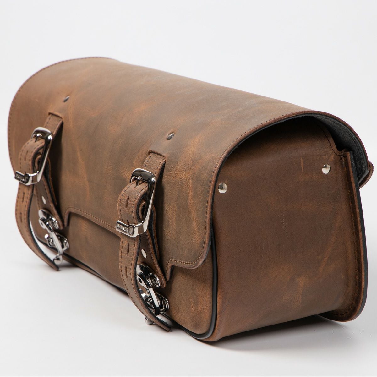 DEGNER マフラーサイド用 レザーサドルバッグ 6L(ブラウン) | バイク