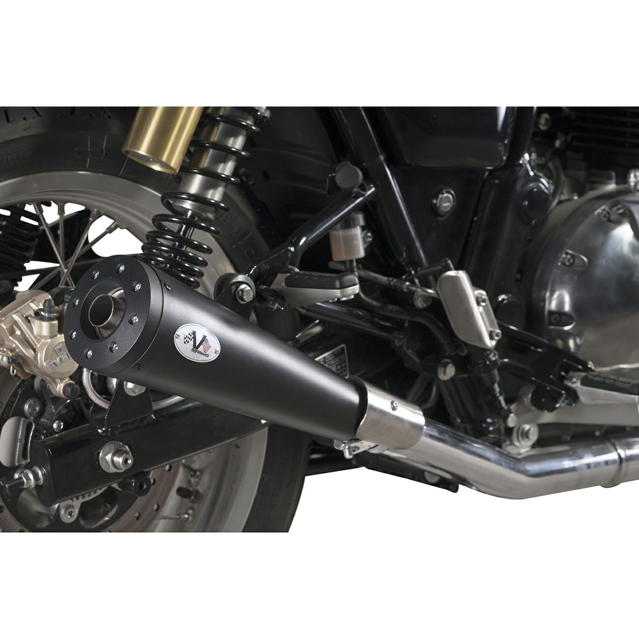 ロイヤルエンフィールドコンチネンタルGT650 社外マフラー　AEW INDIA ロイヤルエンフィールド コンチネンタルGT 650、インターセプター 650