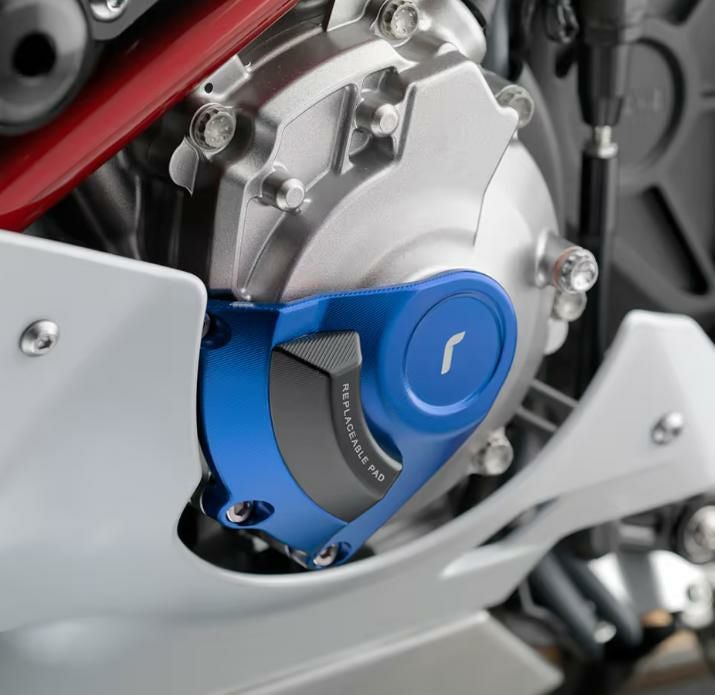 YZF-R1 エンジンガード SHAPE ブルー 左側 リゾマ RIZOMA | バイク