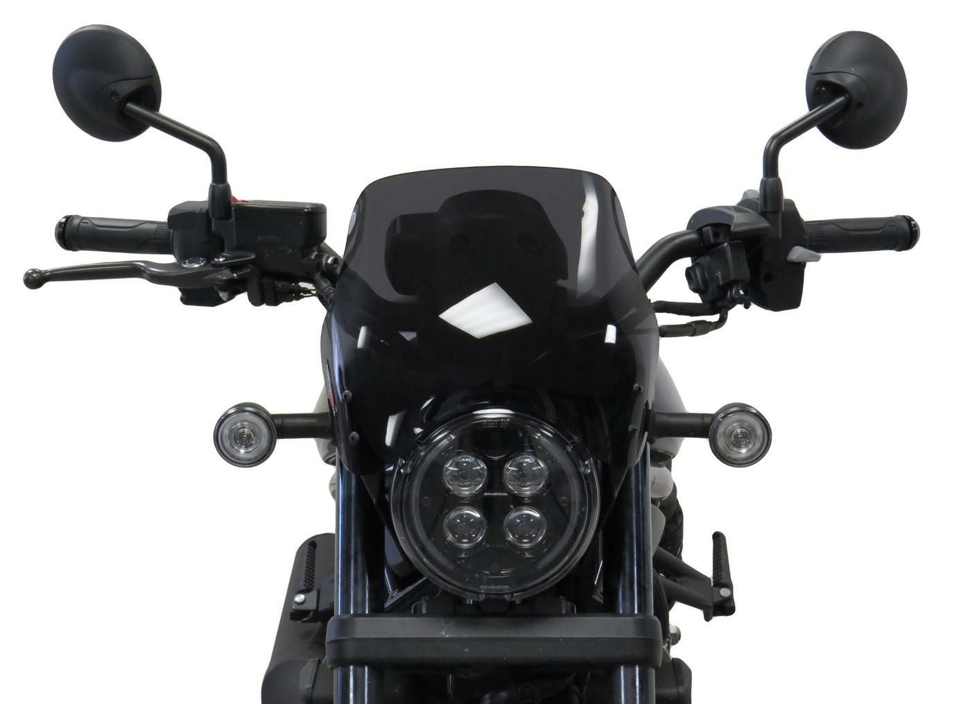 Powerbronze ネイキッドスクリーン レブル1100/黒/無透過 ホンダ レブル1100 ライトスクリーン 225mm H POWERBRONZE | バイク