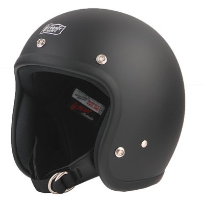 SHM Genuine ジェットヘルメット マットブラック | バイクカスタム 