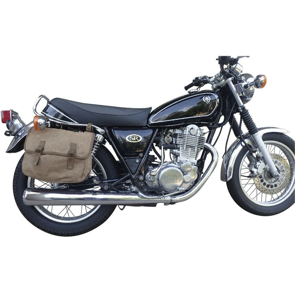 DIN マーケット キャンバス サドルバッグ カーキ | バイクカスタム