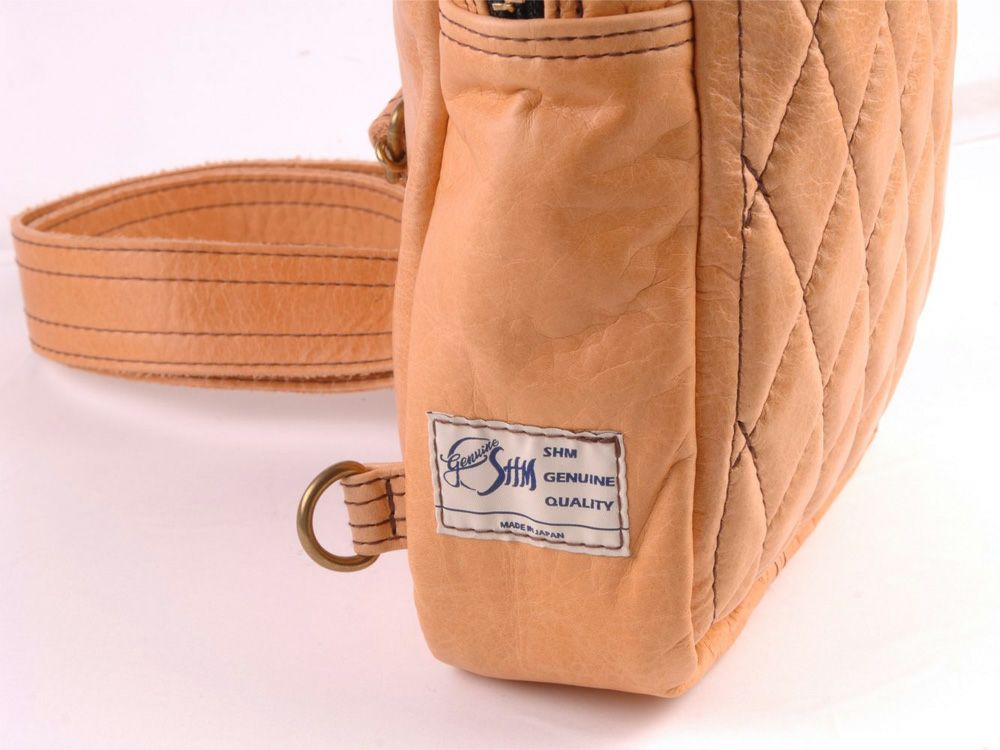 SHM レザー ボディバッグ オールドゴールド_6