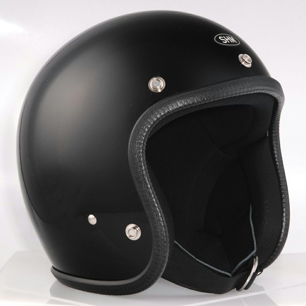 SHM Genuine ジェットヘルメット ブラック | バイクカスタムパーツ専門