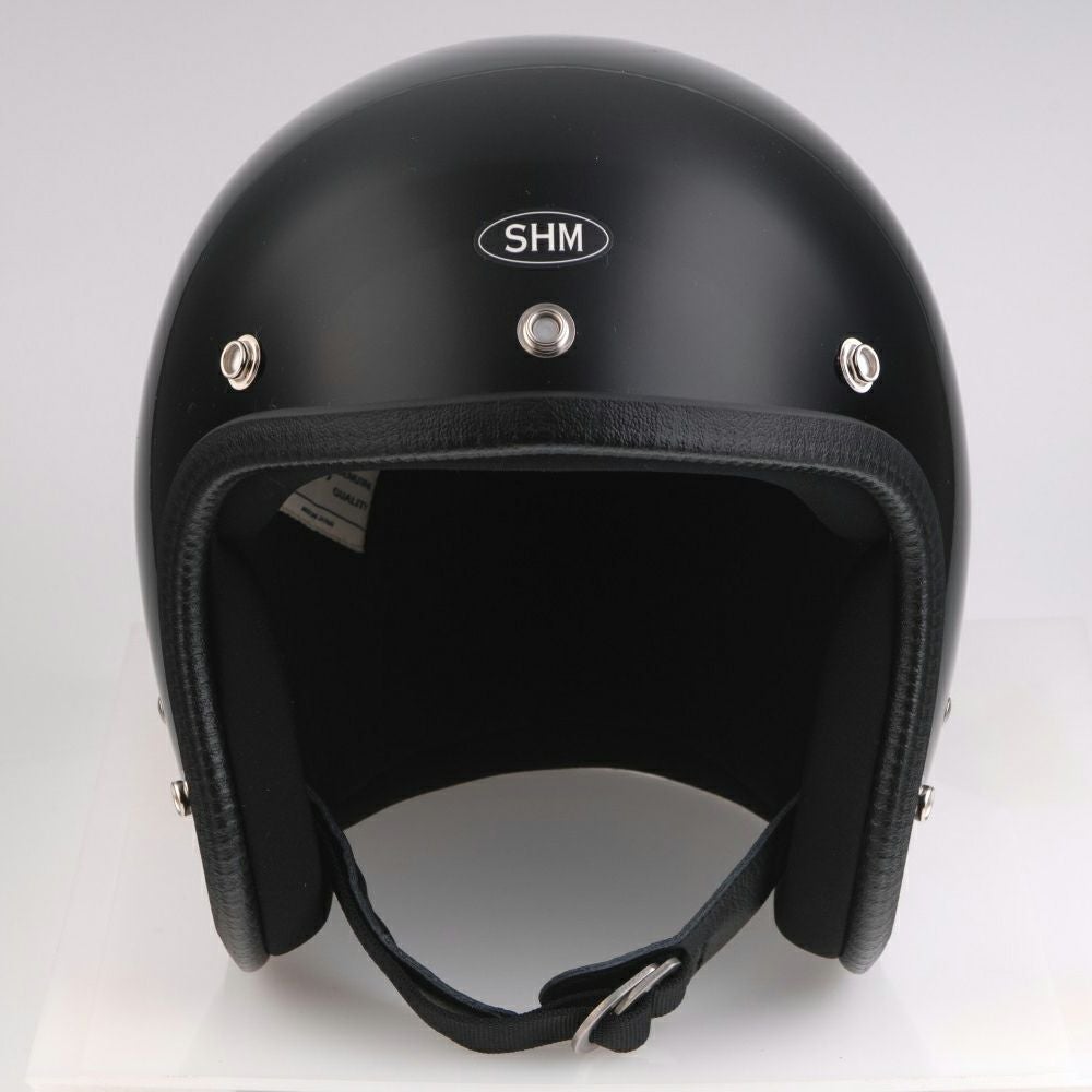 SHM Genuine ジェットヘルメット ブラック | バイクカスタムパーツ専門