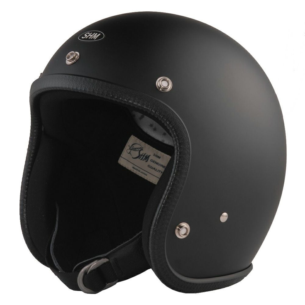 SHM バイク ジェット ヘルメット SHM Genuine ジェットヘルメット マットブラック | バイクカスタム