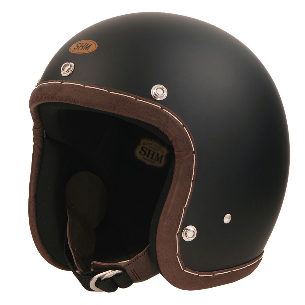 SHM Genuine ジェットヘルメット マットブラック | バイクカスタム