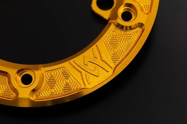 カワサキ Z900RS/CAFE ビレットハニカム タンクキャップリング (ゴールド) ARCHI_5