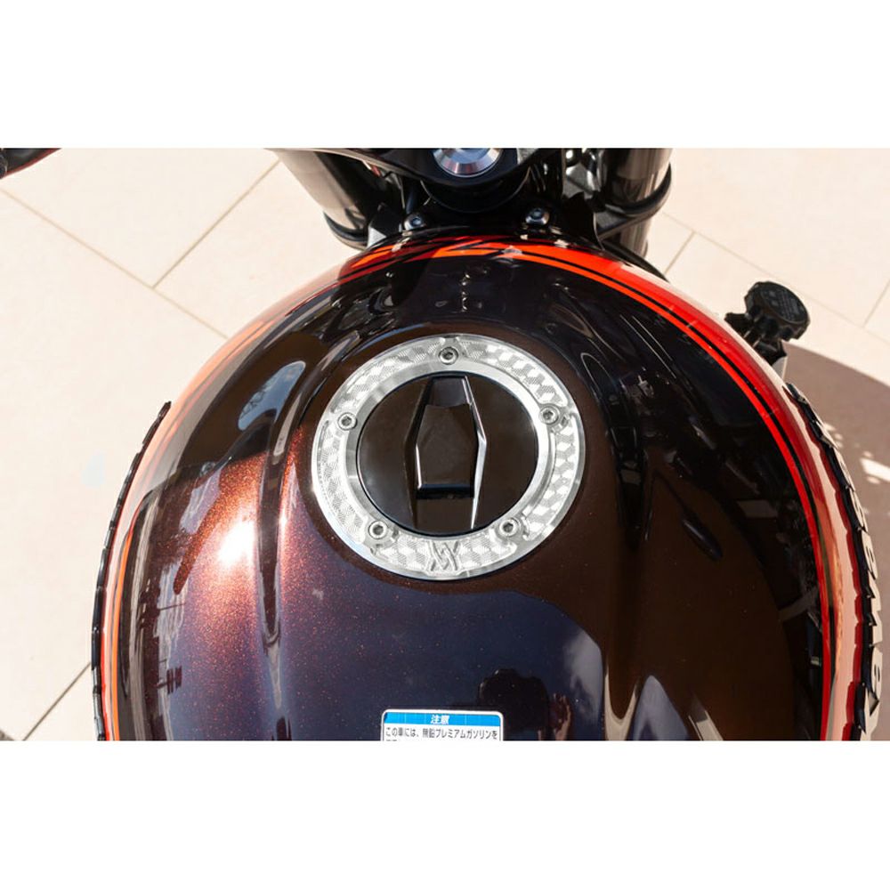 カワサキ Z900RS/CAFE ビレットハニカム タンクキャップリング (シルバー) ARCHI_3