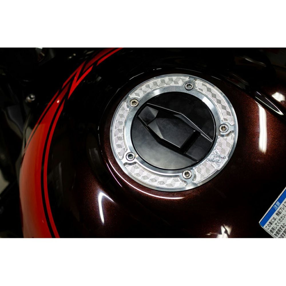 カワサキ Z900RS/CAFE ビレットハニカム タンクキャップリング (シルバー) ARCHI_5