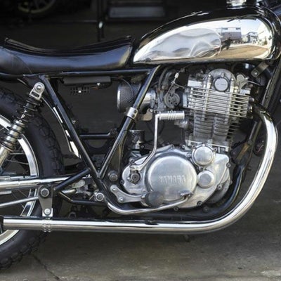 ヤマハ SR400/500 オールドスタイル手曲げマフラー クローム モーター 