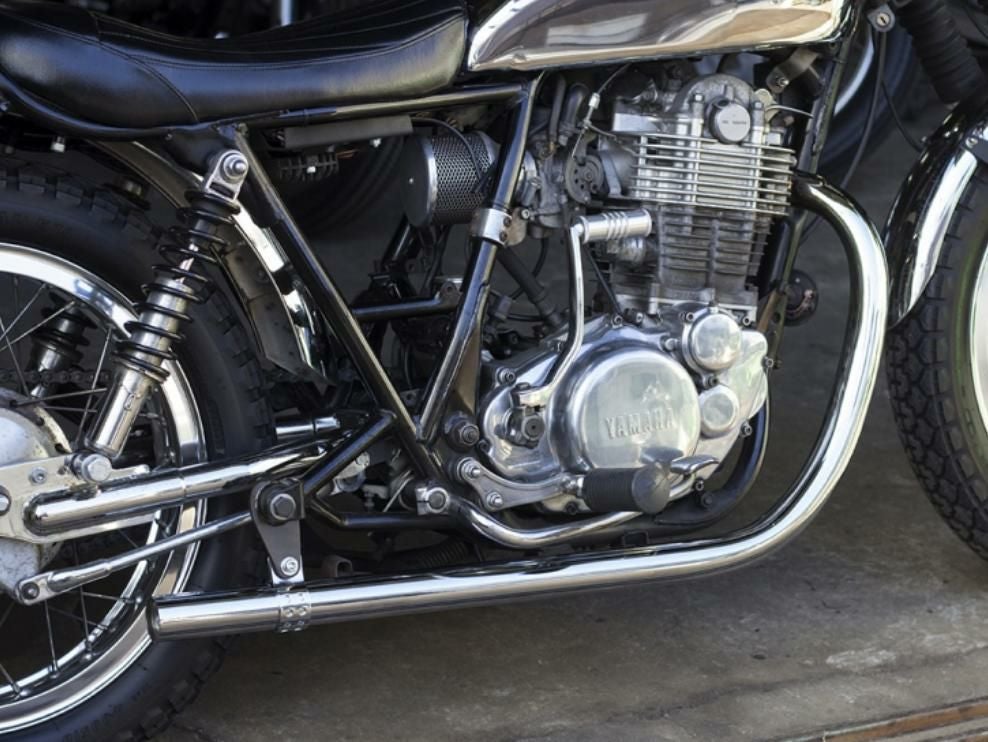 ヤマハ SR400/500 オールドスタイル手曲げマフラー クローム モーター