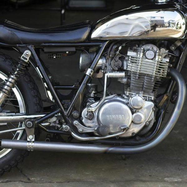 マフラー　SR400/500 ヤマハ SR400/500 オールドスタイル手曲げマフラー ベアメタル