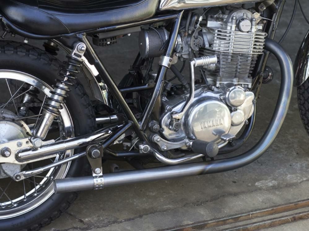 ヤマハ SR400/500 オールドスタイル手曲げマフラー ベアメタル