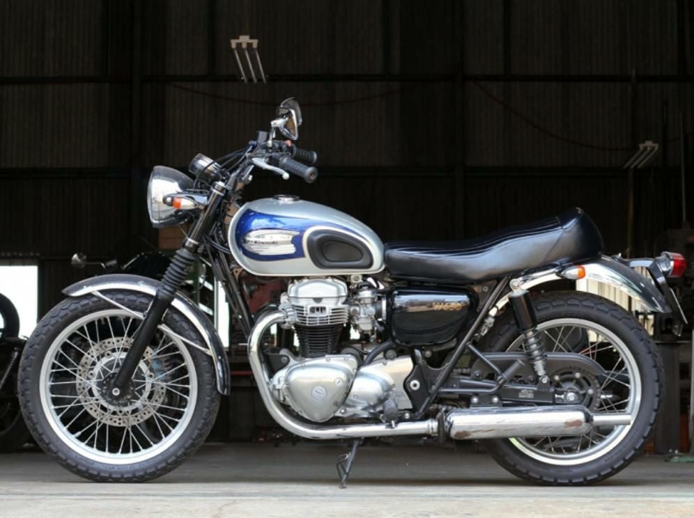 w650 薄型ベーツタイプ TTシート モーターロック カワサキ W650/400/800 薄型ベーツタイプ TTシート ブラウン×ブラック